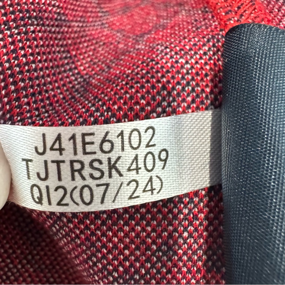 NWT $109 Tommy Hilfiger S Red Navy Jacquard Military Blazer Jacket Workwear - Picture 12 of 12